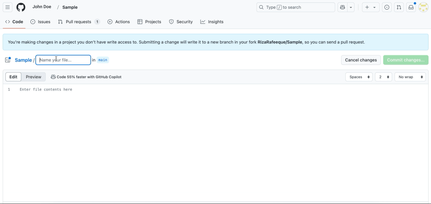 Submitting a doc PR