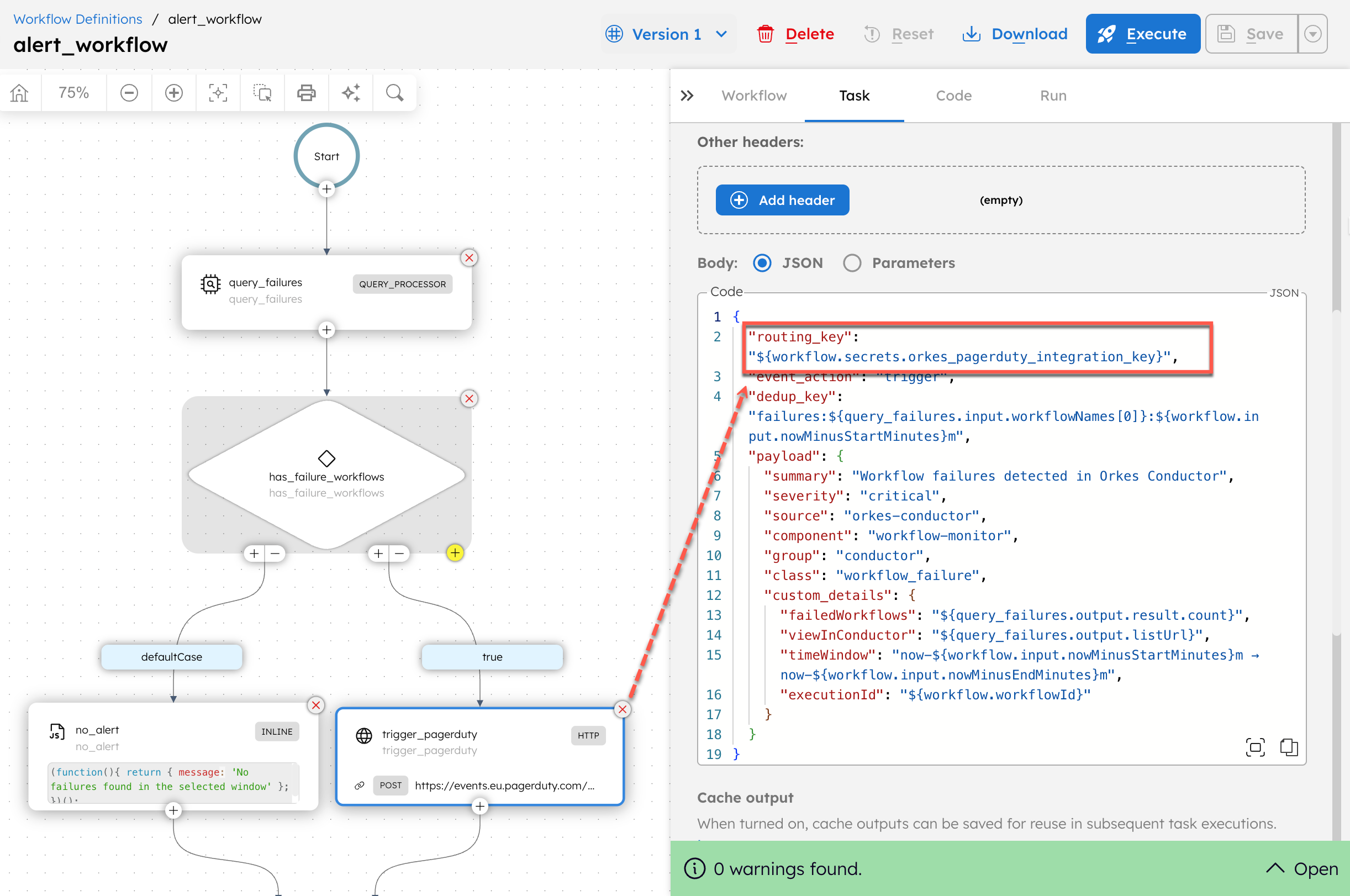 Secret used in workflow