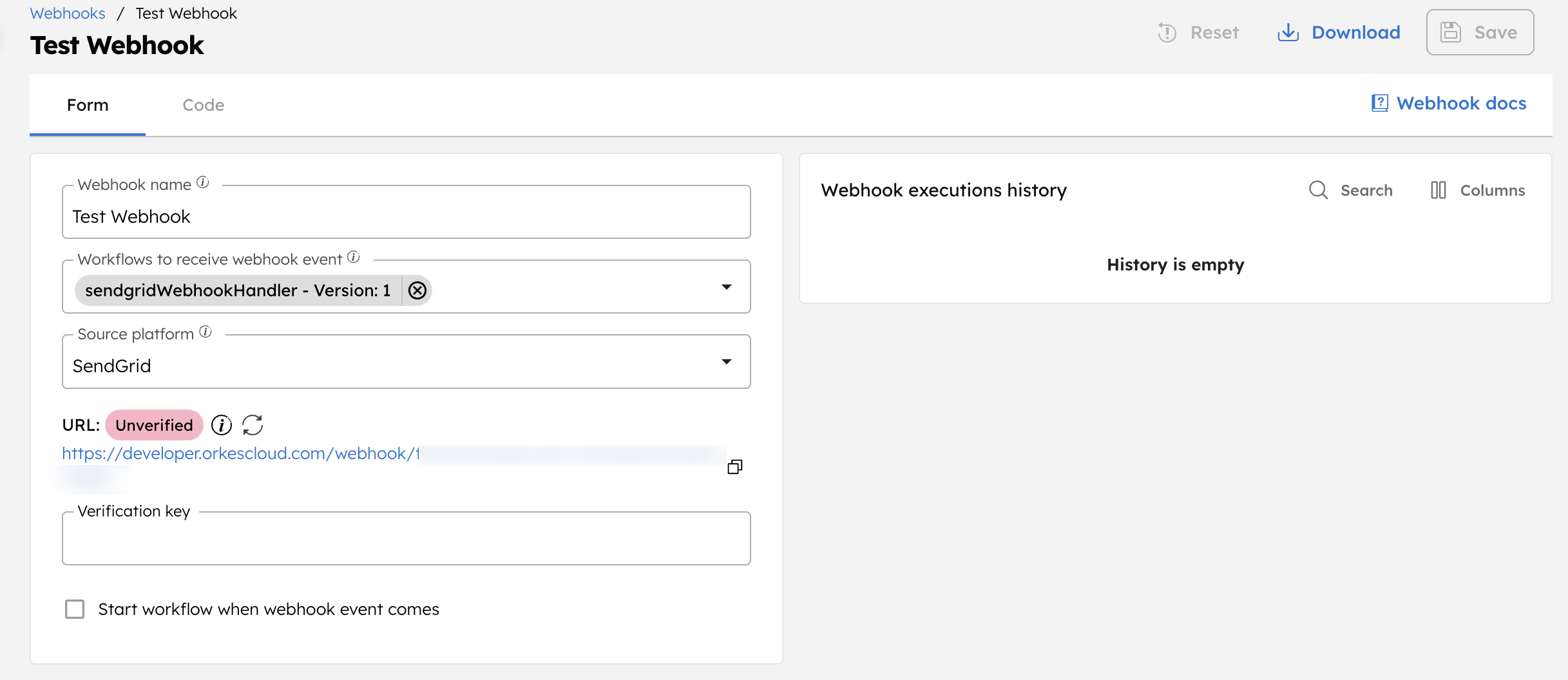 Creating a webhook in Orkes Conductor