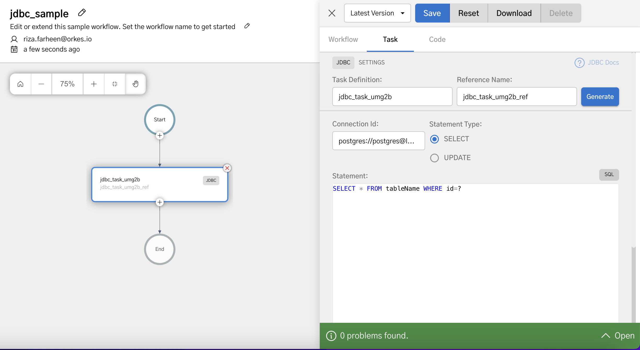 JDBC task in Conductor